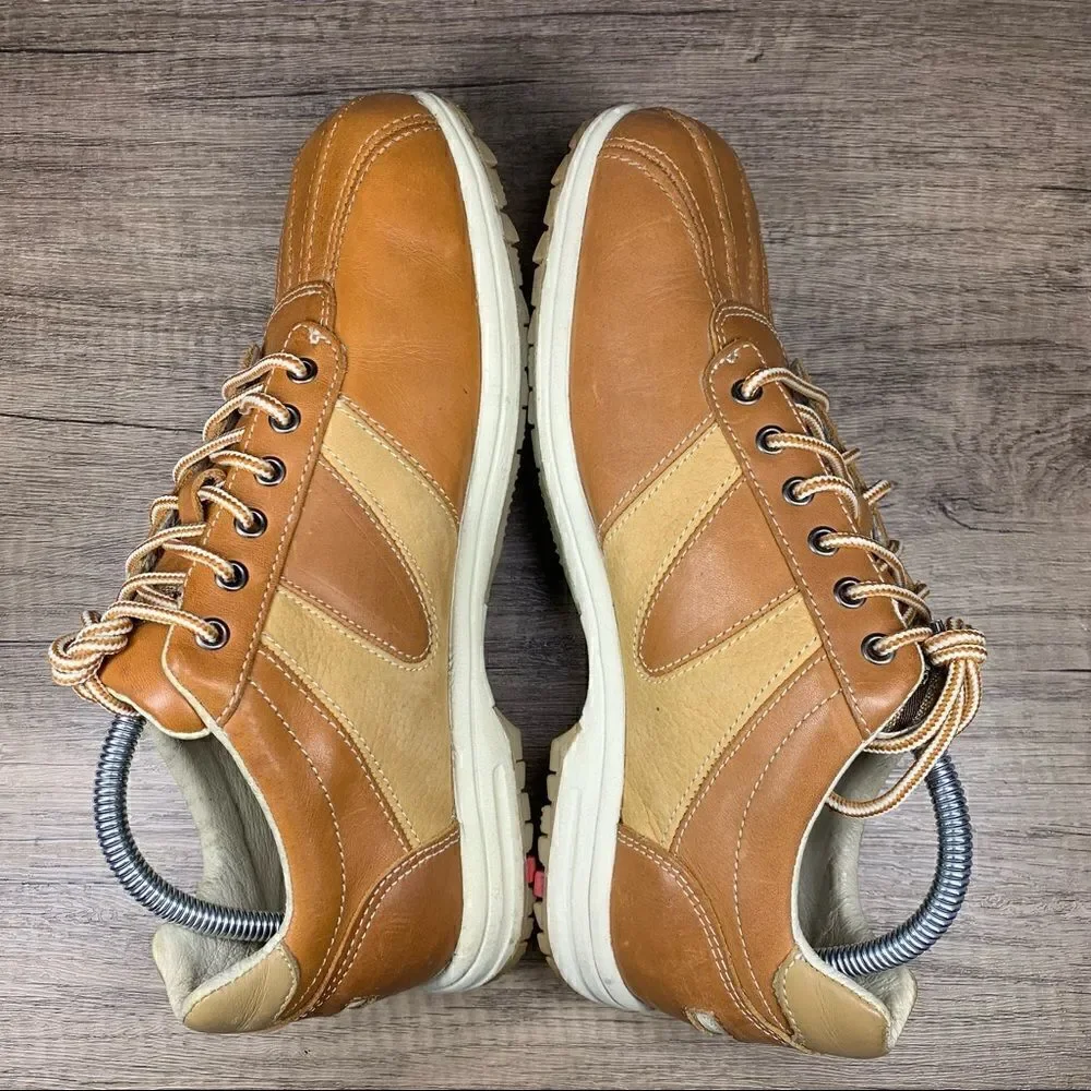 Perry Ellis Classic Chaser Style Lace up Shoes~Tan‎